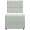 vidaXL Boxspringbett mit Matratze Hellgrau 80x200 cm Samt