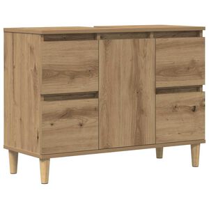 vidaXL Waschbeckenunterschrank Artisan-Eiche 80x33x60 cm Holzwerkstoff
