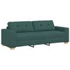 vidaXL Sofa 3 pcs Dunkelgr&uuml;n 221 x 80 x 80 cm Leinenmischgewebe