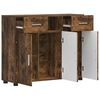 vidaXL Holzschrank Ger&auml;ucherte Eiche 88,5 x 30,5 x 73 cm Holzwerkstoff