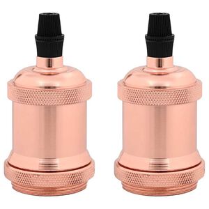vidaXL Lampenfassungen 2 Stk. Rosegold E27
