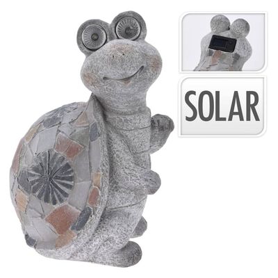 ProGarden Gartendeko Schildkröte mit Solarlampe MGO
