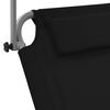 vidaXL Klappliege mit Sonnenschutz und R&auml;dern Stahl Schwarz