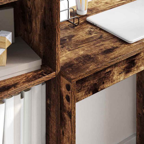 vidaXL Schreibtisch mit Schubladen 2 pcs Geräucherte Eiche