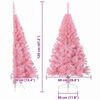 vidaXL K&uuml;nstlicher vorbeleuchteter Weihnachtsbaum Rosa 120 cm PVC