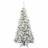 vidaXL Künstlicher klappbarer Weihnachtsbaum Weiß 240 cm PE und PVC