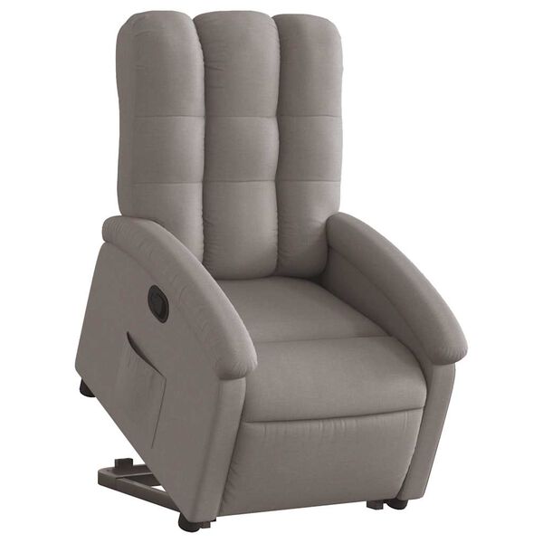 vidaXL Relaxsessel mit Aufstehhilfe Taupe Stoff