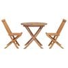 vidaXL Garten Essgruppe 3 stk. Braun Massivholz Akazie