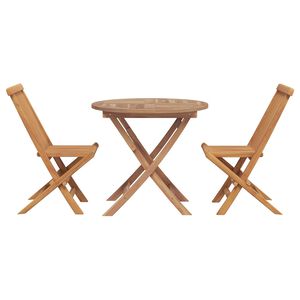 vidaXL 5-tlg. Garten-Essgruppe Massivholz Teak