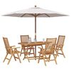 vidaXL Garten Essgruppe 5 pcs Braun Massivholz Teak
