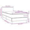 vidaXL Boxspringbett mit Matratze Dunkelblau 90x220 cm Samt