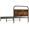 vidaXL Bettgestell ohne Matratze 100x190 cm Räuchereiche Holzwerkstoff