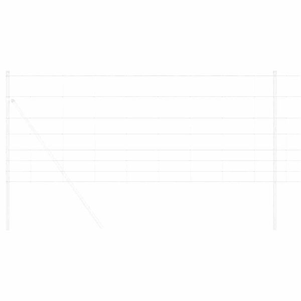 vidaXL Wildzaun Silber 25 x 1 m Verzinkter Stahl