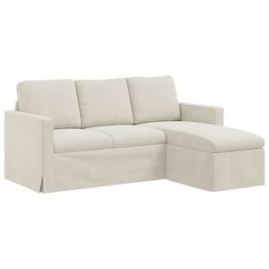 vidaXL Sofa Creme 178 x 134 x 80 cm Samt