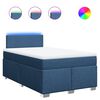 vidaXL Boxspringbett mit Matratze Blau 120x190 cm Stoff