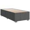 vidaXL Boxspringbett mit Matratze Dunkelgrau 90x200 cm Stoff