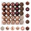 vidaXL Weihnachtskugelset 50 stk. Champagner und Braun 8 cm Polystyrol