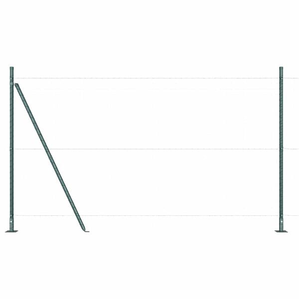 vidaXL Zaunpfosten Sonstiges 52 pcs Grau 3,2 x 3,2 x 88,5 cm Stahl