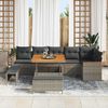 vidaXL Gartensofa-set 9 pcs Grau Poly-Rattan