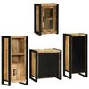 vidaXL Badezimmerm&ouml;bel-Set mit Regal 4 pcs Braun Massives Mangoholz