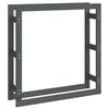 vidaXL Kaminholzregal Grau 100x25x100 cm Massivholz Kiefer