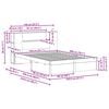 vidaXL B&uuml;cherregal Bettgestell mit Kopfteil Wachsbraun 140 x 200 cm