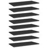 vidaXL B&uuml;cherregal-Bretter 8 Stk. Hochglanz-Schwarz 60x30x1,5 cm