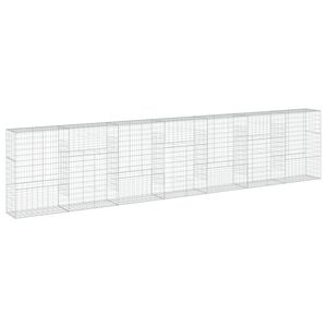 vidaXL Gabione mit Deckel 700x50x150 cm Verzinktes Eisen