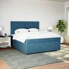 vidaXL Boxspringbett mit Matratze Dunkelblau 180x200 cm Samt