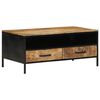 vidaXL Couchtisch Braun 90 x 50 x 40 cm Massives Mango Holz und Metall