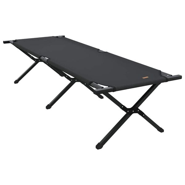 vidaXL Klapp Schlafbett f&uuml;rs Camping 2 pcs Schwarz 193 x 69 x 45 cm