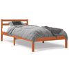 vidaXL Massivholzbett ohne Matratze Wachsbraun 90x200 Kiefernholz