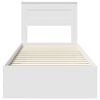 vidaXL Bettrahmen mit Kopfteil Wei&szlig; 90 x 190 cm Holzwerkstoff