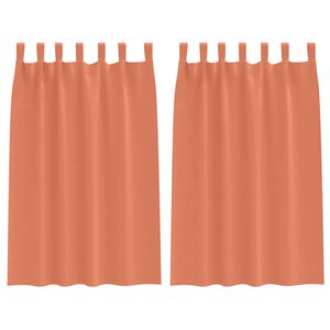 vidaXL Verdunkelungs-Vorh&auml;nge mit Ringen 2 stk. Terrakotta Polyester