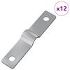 vidaXL Einschlagplatte 12 pcs Silber 50 x 10 x 1,2 mm Eisen