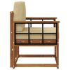 vidaXL Outdoor-Sofa Massives Akazienholz und Polyester Natur