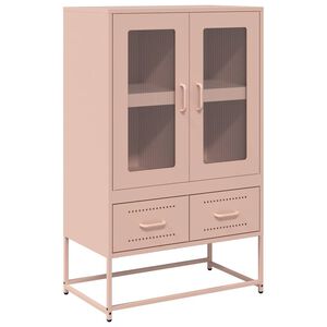vidaXL Highboard Rosa 68x39x111,5 cm Stahl