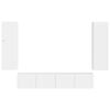 vidaXL TV-Schrankset Wandmontiert 4 pcs Hochglanz Wei&szlig; Holzwerkstoff