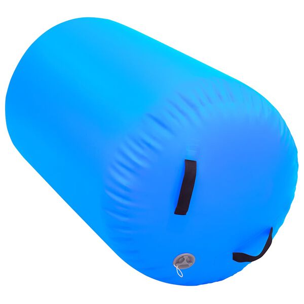 vidaXL Aufblasbare Gymnastik-Rolle mit Pumpe 100x60 cm PVC Blau