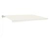 vidaXL Automatische Markise mit LED & Windsensor 500x350 cm Creme