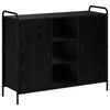 vidaXL Sideboard Schwarz Eichen-Optik 97 x 33 x 81 cm Holzwerkstoff