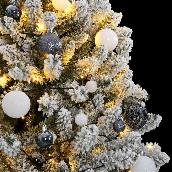 vidaXL K&uuml;nstlicher Weihnachtsbaum Klappbar mit Kugeln 300 LEDs 300 cm