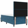 vidaXL Boxspringbett mit Matratze Dunkelblau 100 x 200 cm Samt