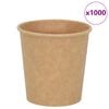 vidaXL Pappbecher 1000 Stk. 4oz 100ml Braun