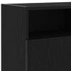 vidaXL TV-Schrank mit LED-Leuchten Schwarz Eichen-Optik 120x30x50 cm