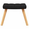 vidaXL Relaxsessel mit Hocker Schwarz Stoff