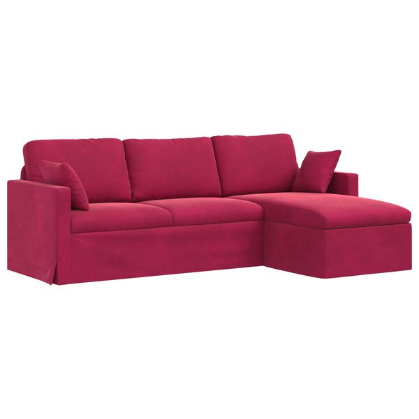 vidaXL Sofa Weinrot Gesamtabmessungen: 228 x 134 x 80 cm (B x T x H)