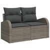 vidaXL Gartensofa-set mit Speicher 6 pcs Grau Poly-Rattan