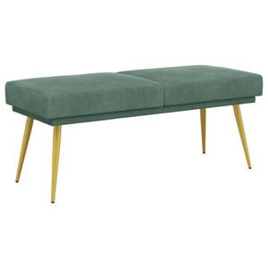 vidaXL Doppellagige Bank Meergr&uuml;n 120 x 45 x 46 cm Samt