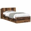 vidaXL Bettgestell mit Stauraum Altholz 90 x 200 cm Holzwerkstoff